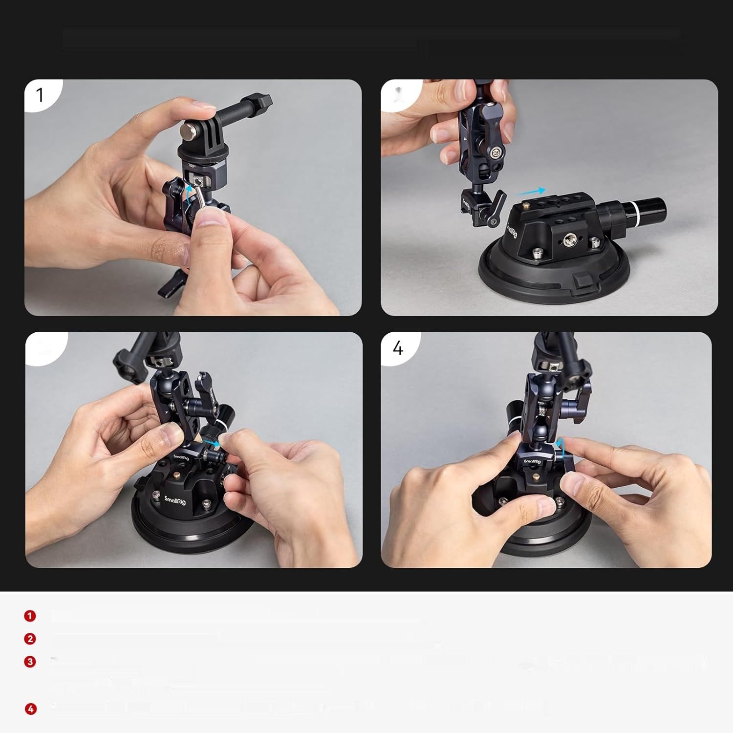 SMALLRIG Uchwyt do kamery z przyssawką, model 4236B