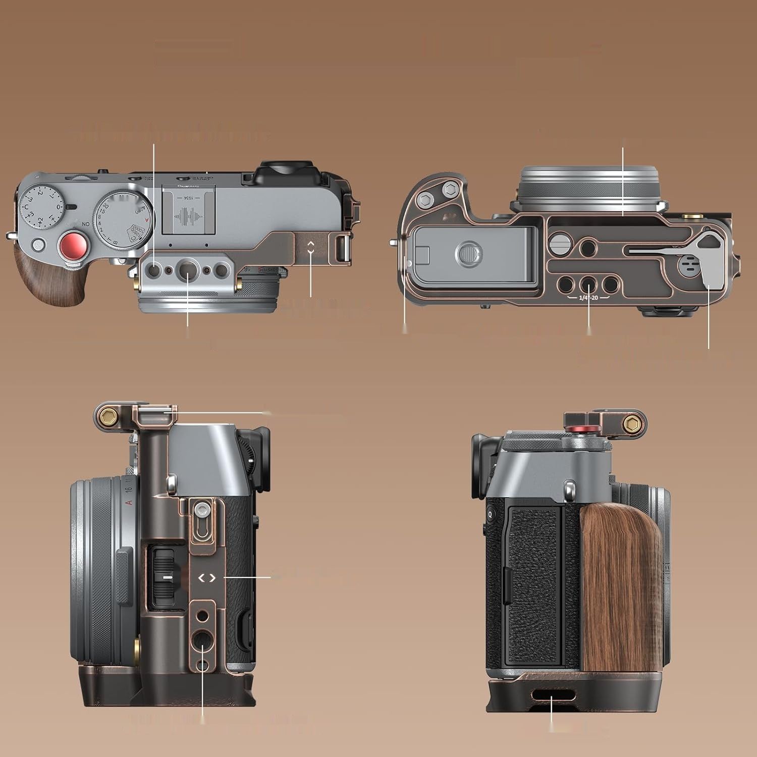 SMALLRIG X100VI Retro Cage Klatka dla FUJIFILM X100VI - 4557