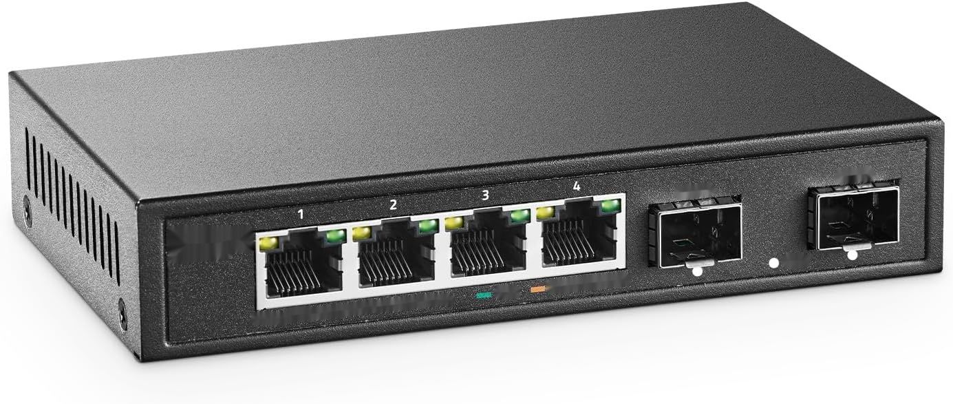 MokerLink 4-portowy przełącznik Ethernet 2,5 G z 2 x 10G SFP