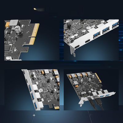 Binardat PCIE do USB 3.1 Gen 2 karta rozszerzeń, 5 portów 10 Gbps