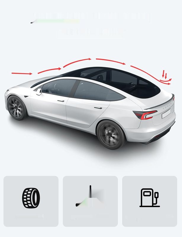 BASENOR 2024-2025 do Tesla Model 3 Performance Spoiler ABS Tylny Spoiler