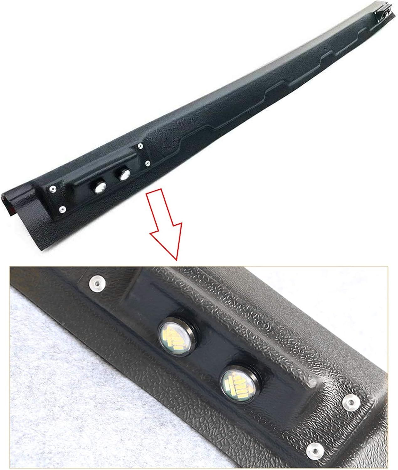 JHCHAN Ochrona Zderzaka z LED do klapy Ford Ranger 2012-2022