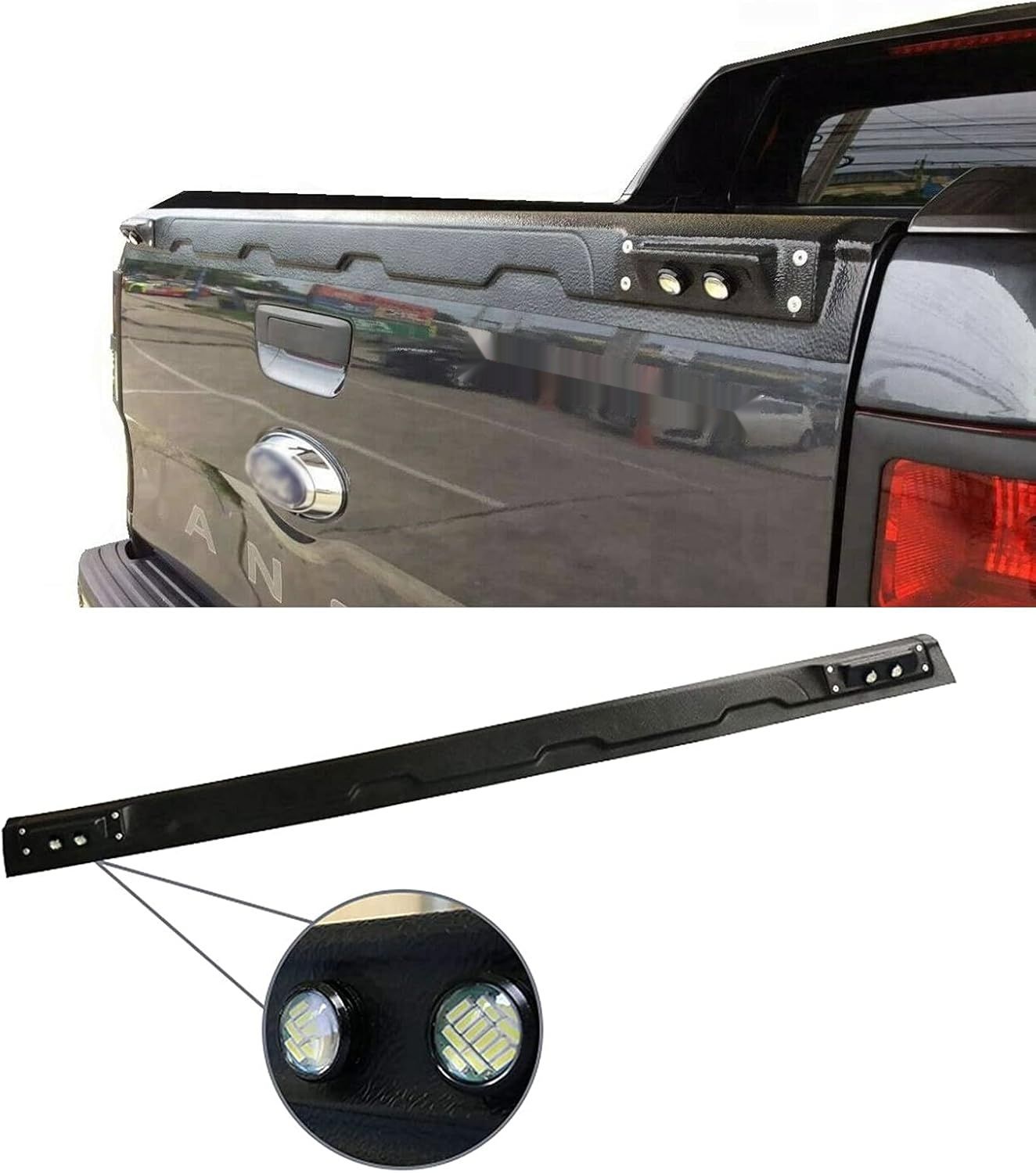 JHCHAN Ochrona Zderzaka z LED do klapy Ford Ranger 2012-2022