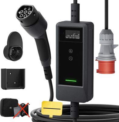 Ładowarka samochodowa 11 kW 6m Kabel do ładowania typu 2 16A, wtyczka CEE.