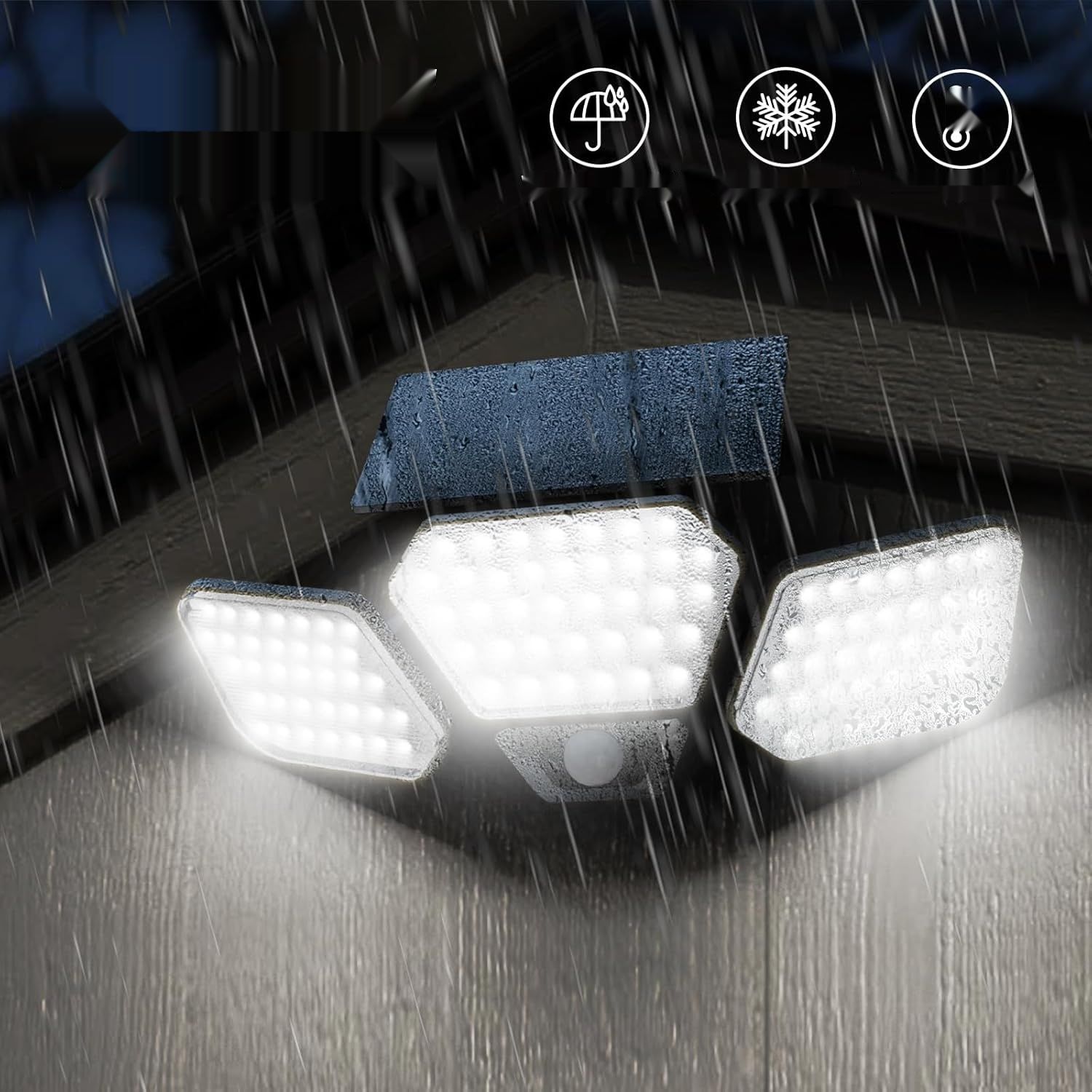 Linkind Lampa Solarna Zewnętrzna, 1600lm, 105 LED Reflektor, IP65