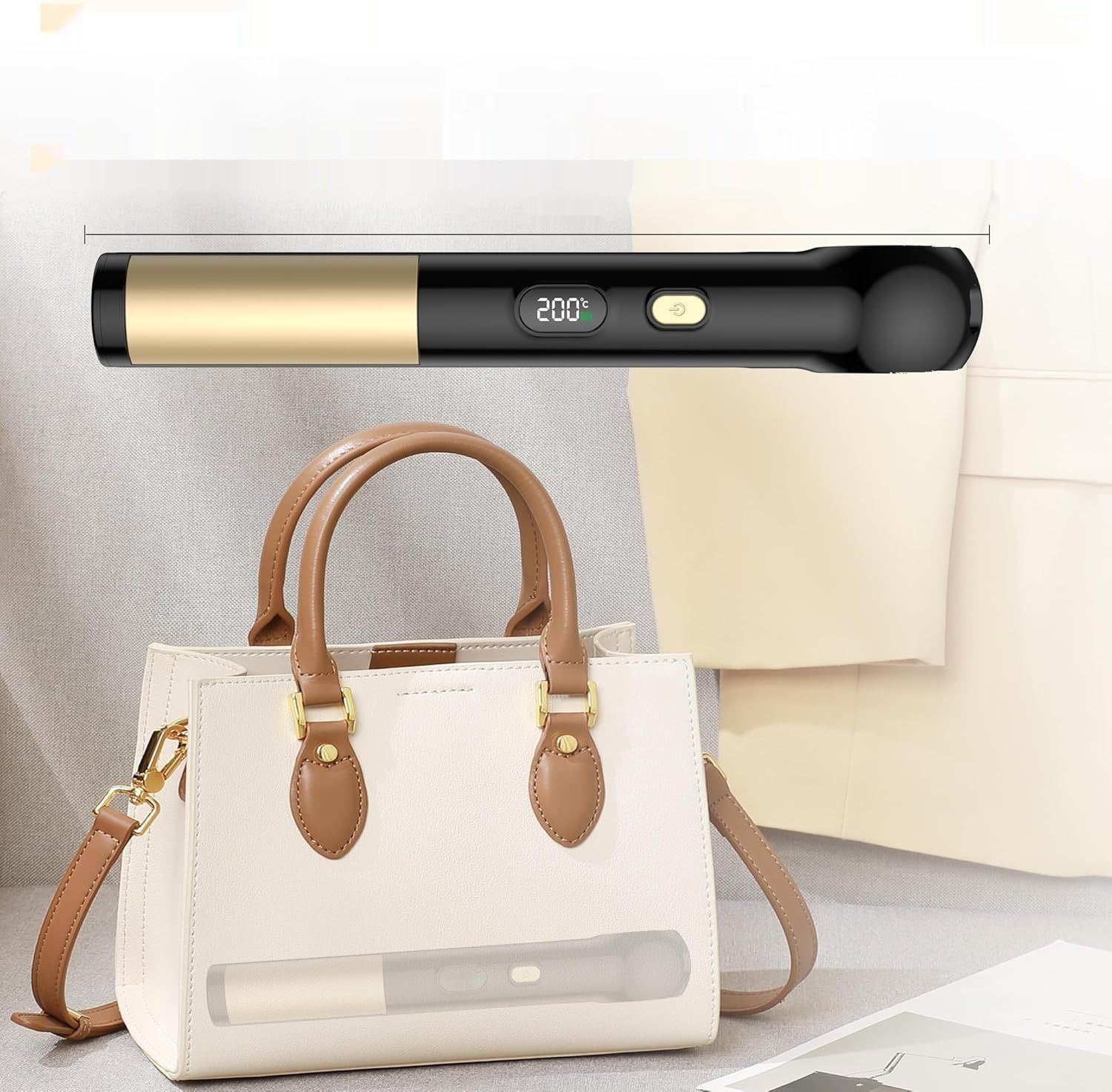 Bezprzewodowa prostownica Atopskins Mini 2 w 1 do loków i prostowania