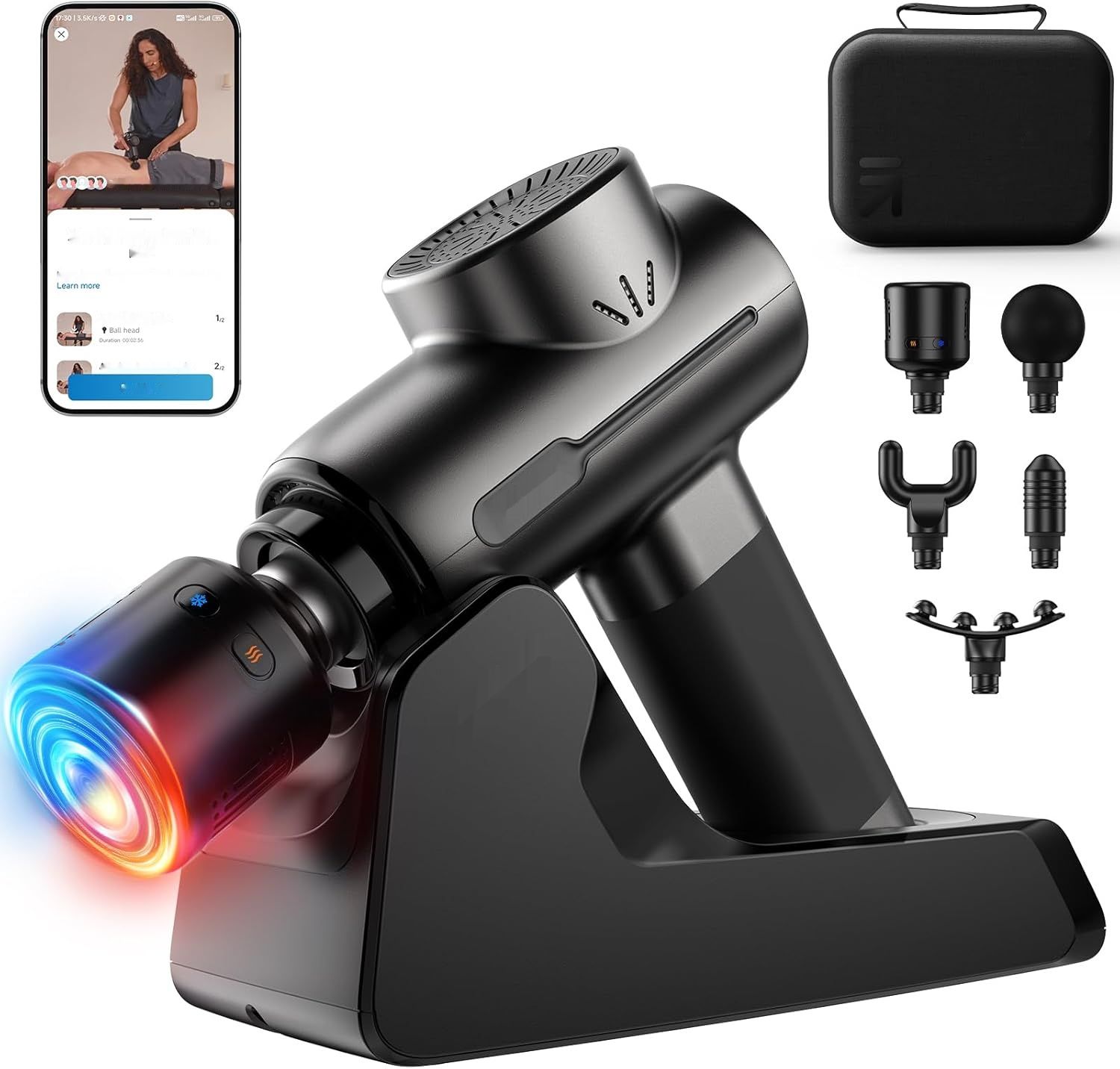 RENPHO Pistolet do masażu Active+ Thermacool Deluxe