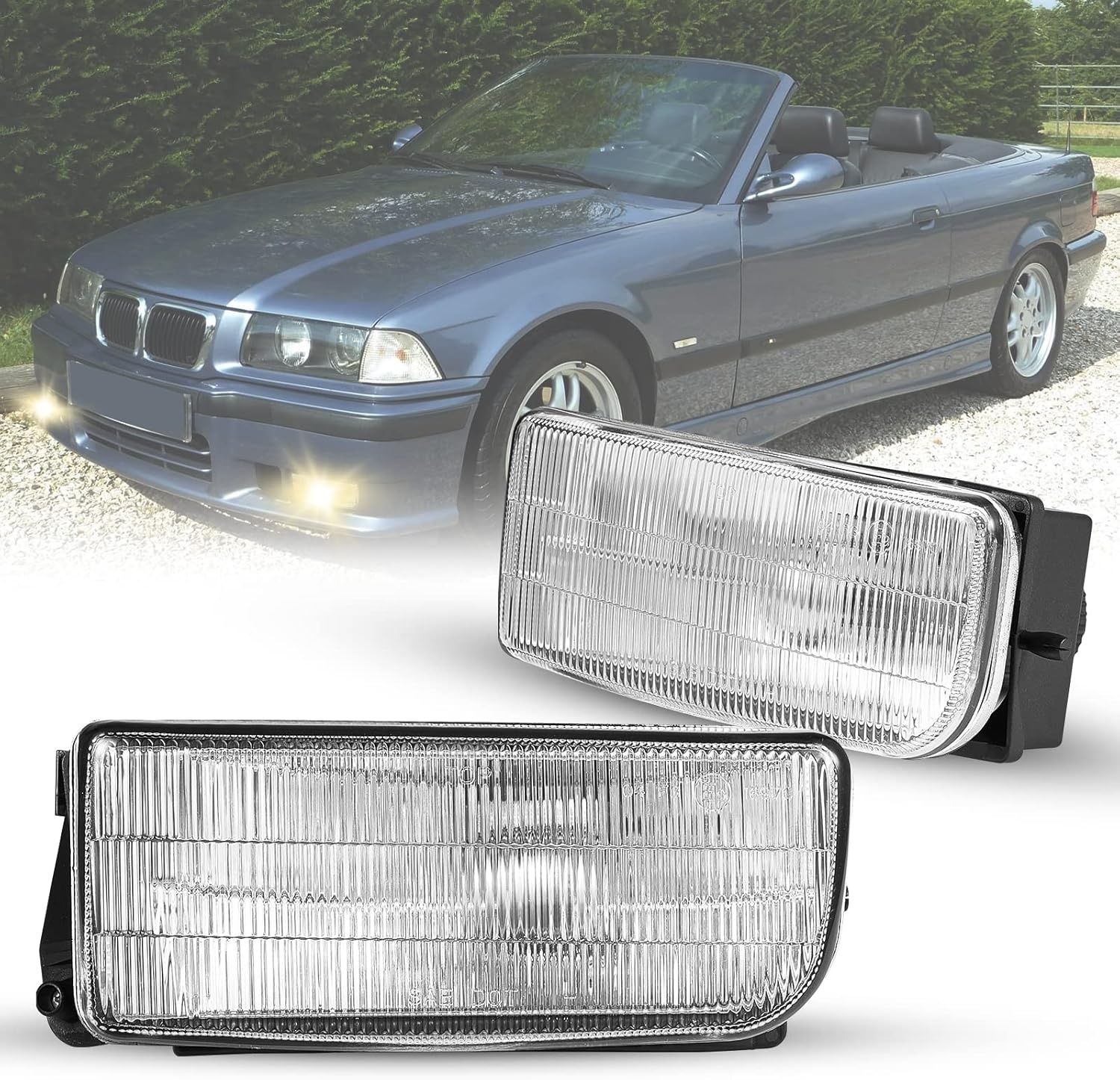 Przeciwmgielne światło do BMW 3er (E36) 1990-2000 Przejrzysta soczewka H1