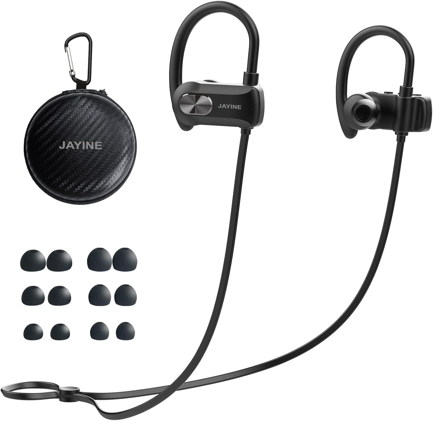 Słuchawki Bluetooth w uchu, bezprzewodowe słuchawki z mikrofonem, czas odtwarzania 24 godziny, słuchawki Bluetooth, 5,3 HD