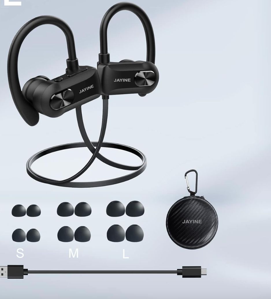 Słuchawki Bluetooth w uchu, bezprzewodowe słuchawki z mikrofonem, czas odtwarzania 24 godziny, słuchawki Bluetooth, 5,3 HD