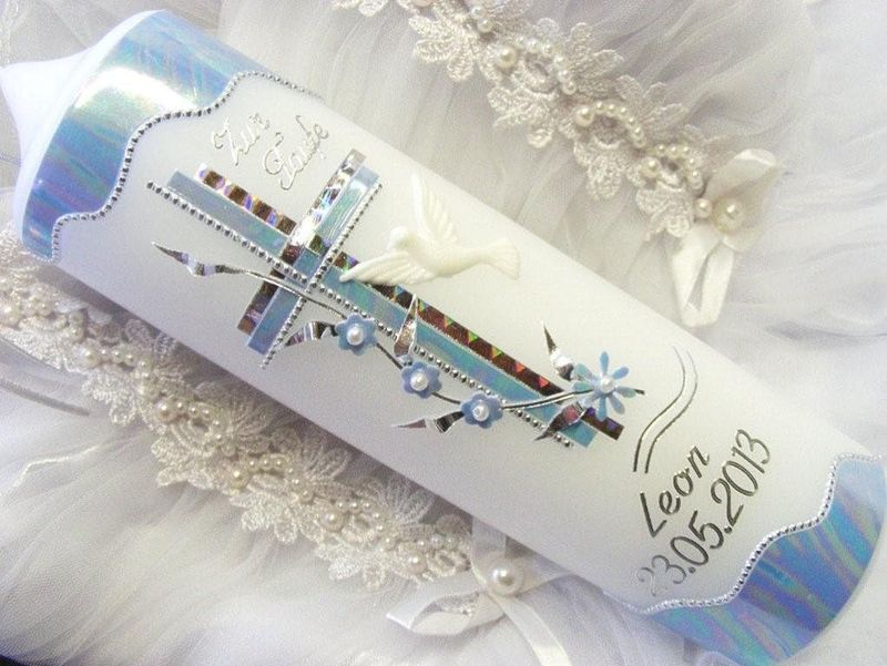 Świeca do chrztu świeca komunijna chłopcy dziewczynki 250/70 mm