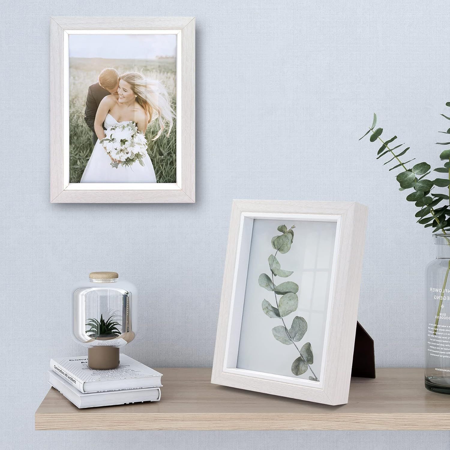 Biała ramka na zdjęcia 7 x 5 drewniane ramki na zdjęcia