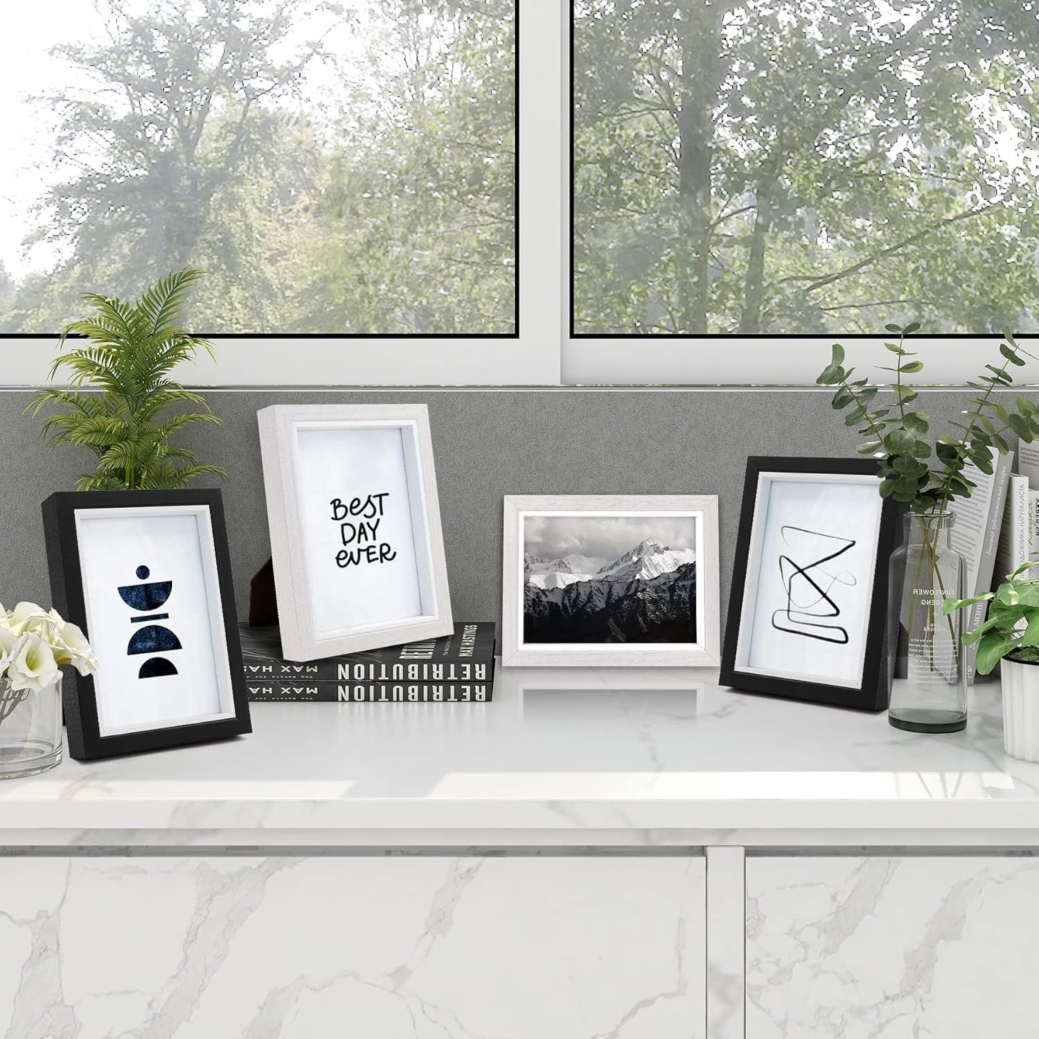 Biała ramka na zdjęcia 7 x 5 drewniane ramki na zdjęcia