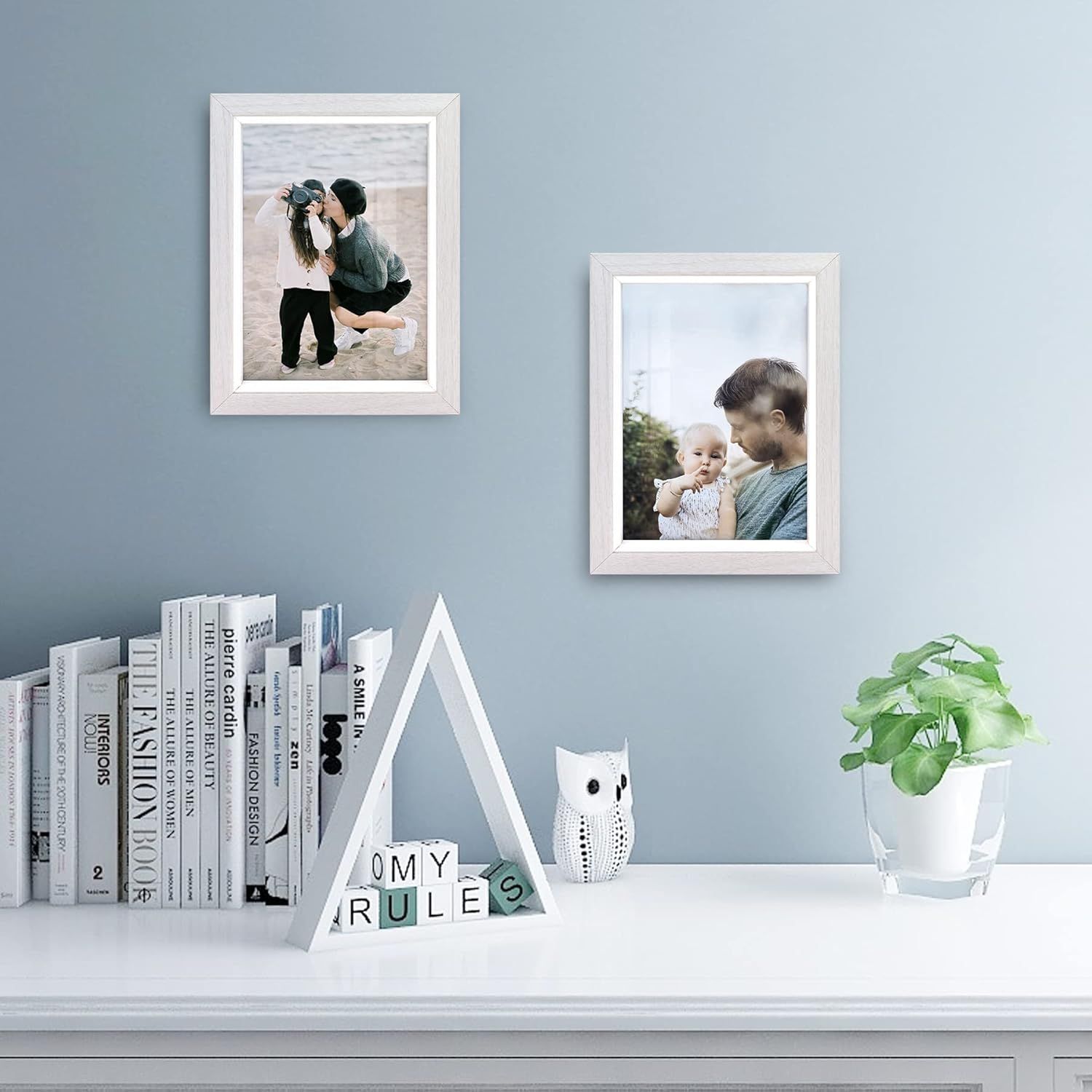 Biała ramka na zdjęcia 7 x 5 drewniane ramki na zdjęcia