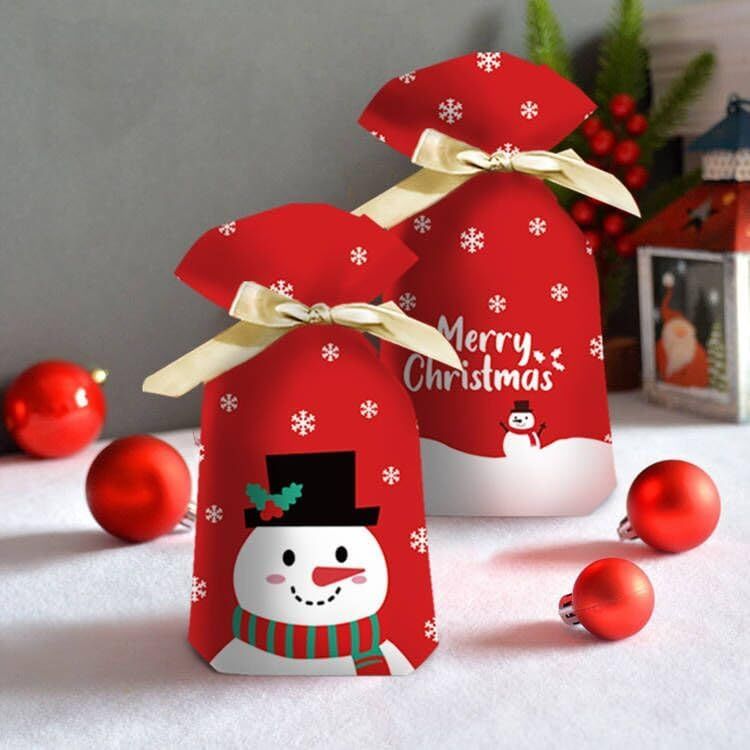 50 szt. Świąteczne torby na słodycze Świąteczne sznurek na prezent