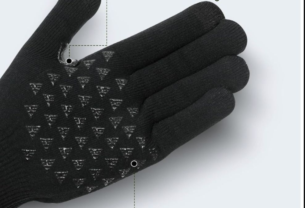 HIKENTURE Dziergane rękawiczki rowerowe, zimowe, wodoszczelne