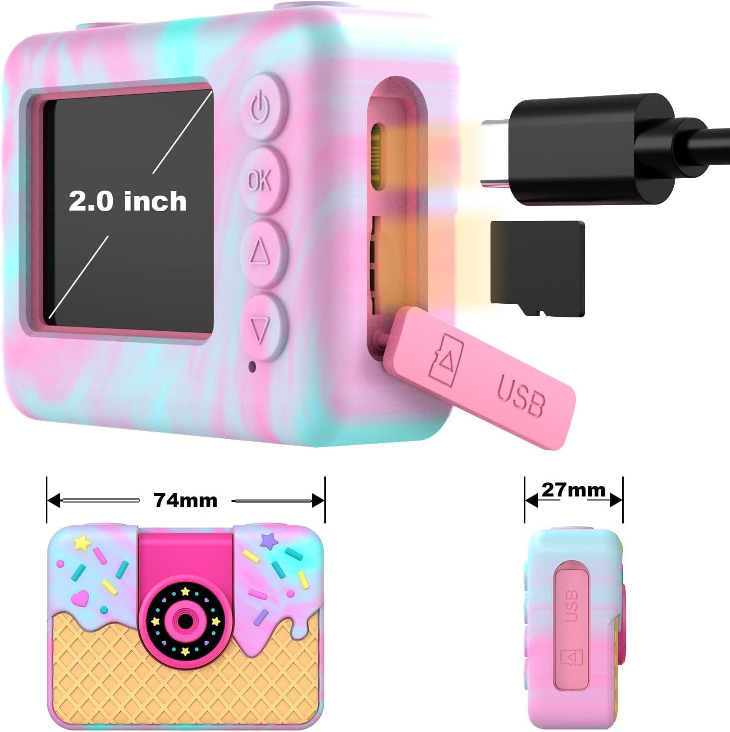 Aparaty cyfrowe dla dzieci, ULEWAY 1080P HD aparat dziecięcy