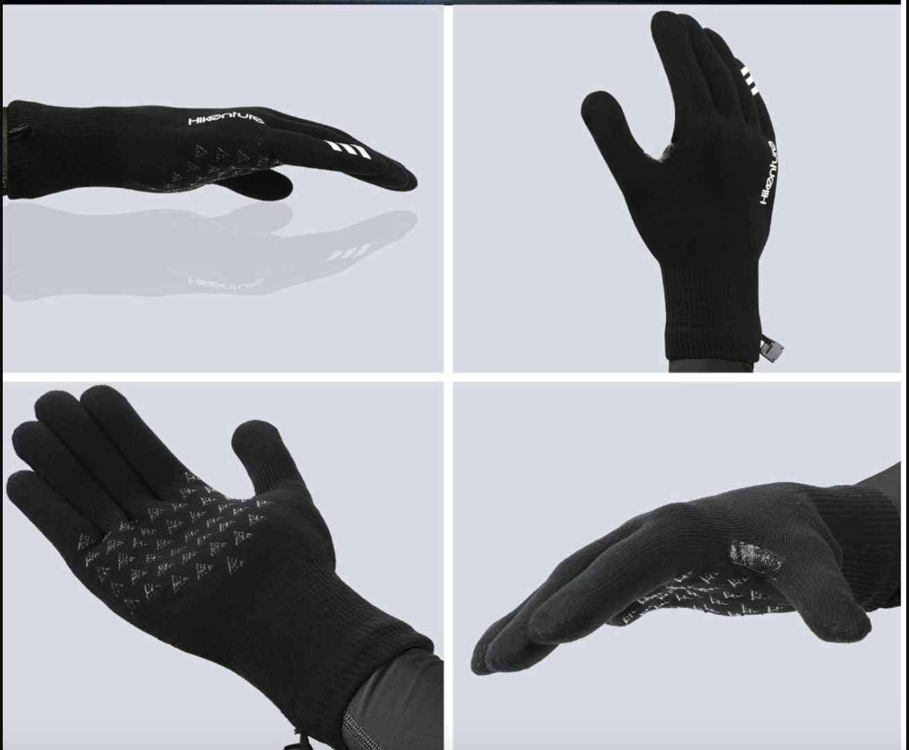 HIKENTURE Dziergane rękawiczki rowerowe, zimowe, wodoszczelne