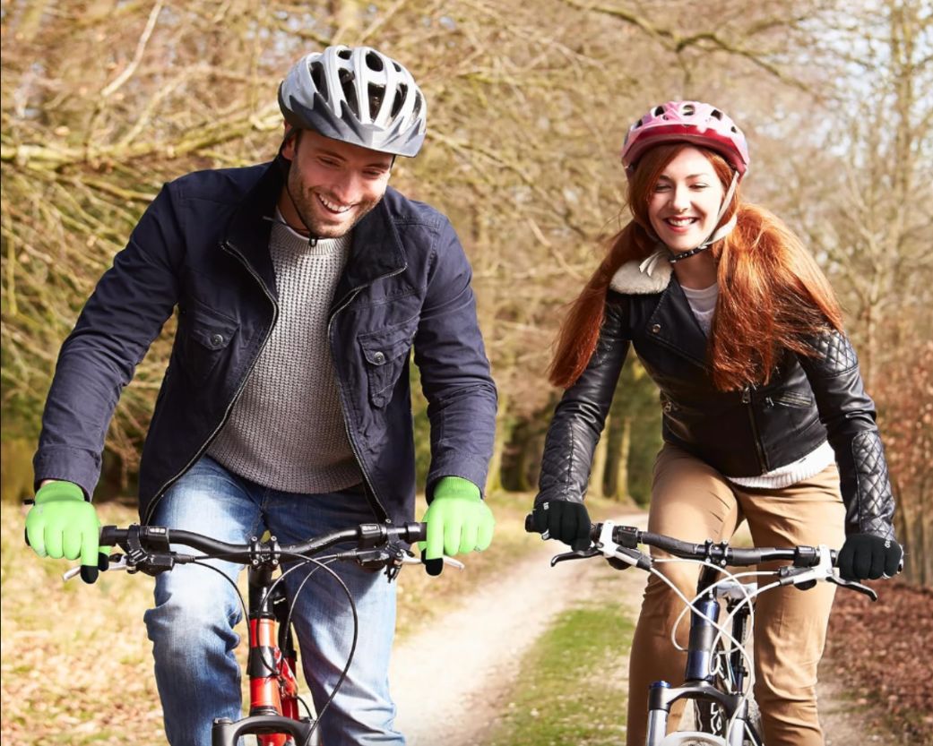 HIKENTURE Dziergane rękawiczki rowerowe, zimowe, wodoszczelne