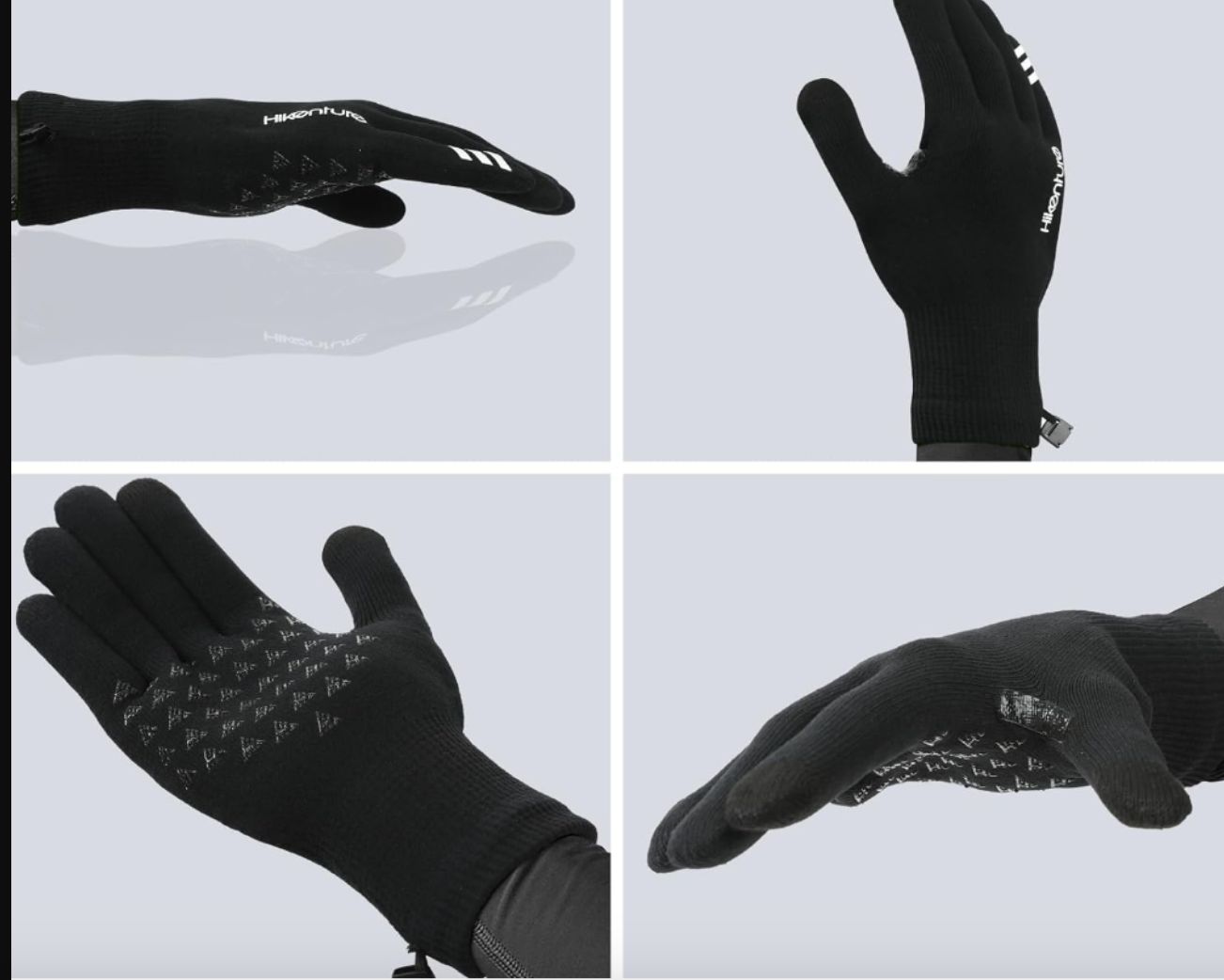 HIKENTURE Dziergane rękawiczki rowerowe, zimowe, wodoszczelne