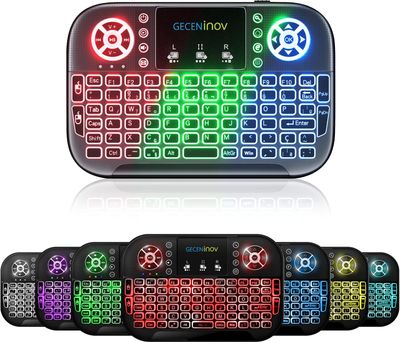GECENinov Bezprzewodowa klawiatura z touchpadem i kompatybilna z 2,4 GHz