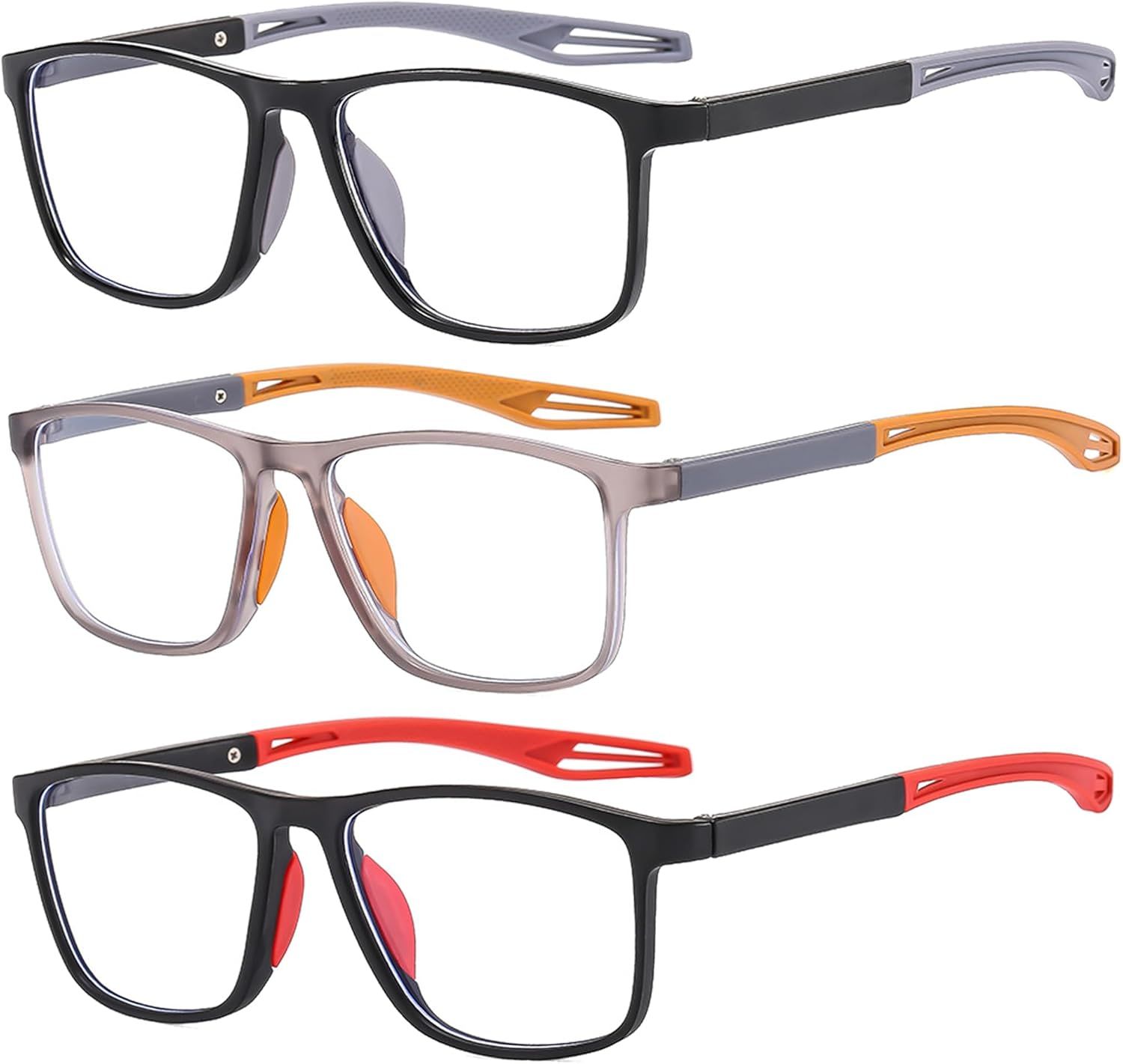 Zestaw 3 par okularów do czytania dla mężczyzn w sportowym designie