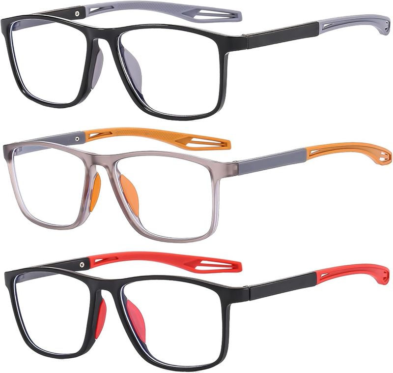 Zestaw 3 par okularów do czytania dla mężczyzn w sportowym designie