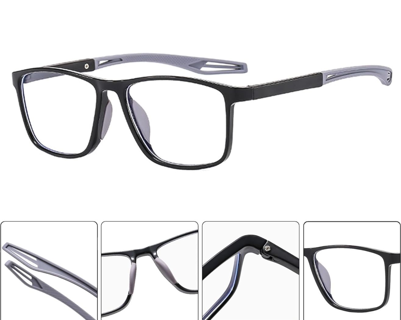 Zestaw 3 par okularów do czytania dla mężczyzn w sportowym designie