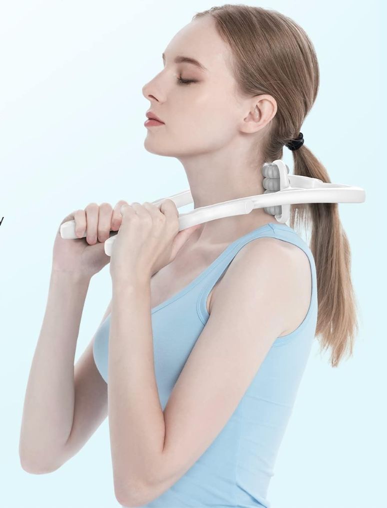 Masażer do szyi w formie wałka (Biały)