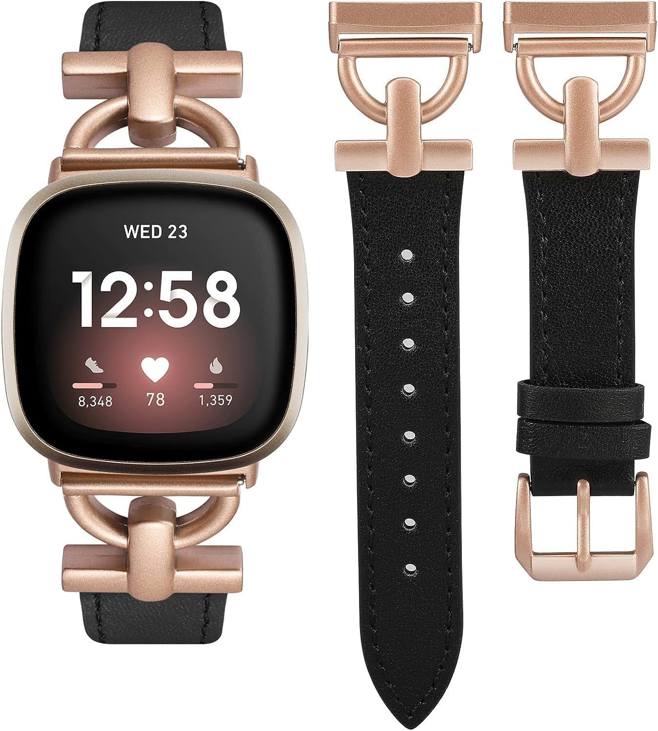 Elastyczny pasek kompatybilny z Fitbit Versa 3/Fitbit Sense dla kobiet