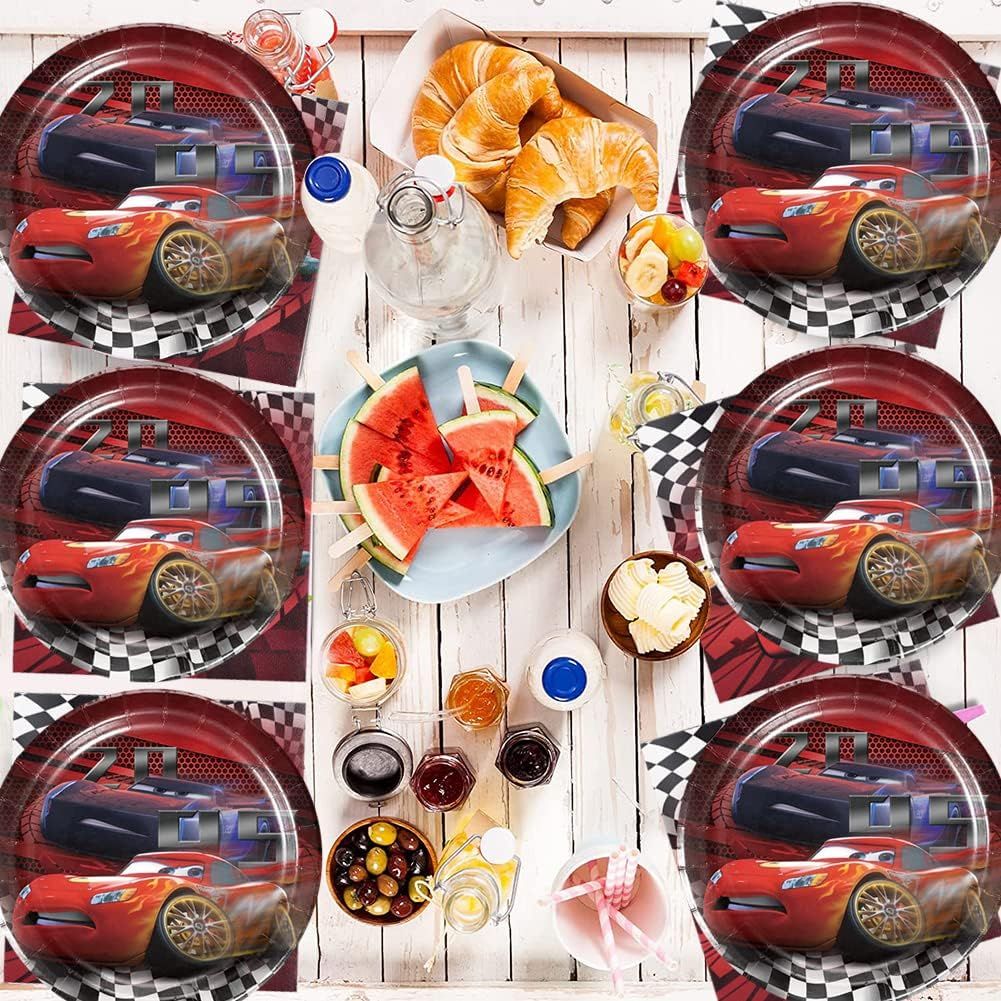 HGSHUO Naczynia samochodowe na imprezę urodziny zastawa stołowa