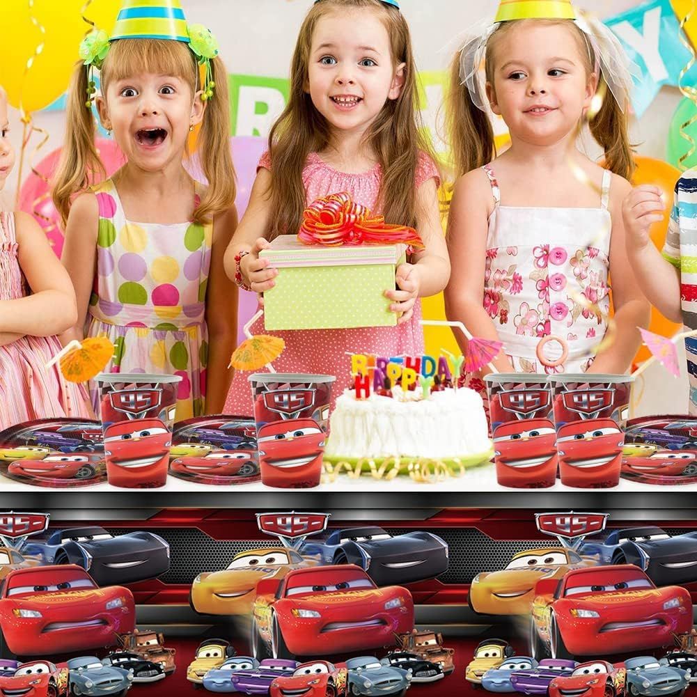 HGSHUO Naczynia samochodowe na imprezę urodziny zastawa stołowa