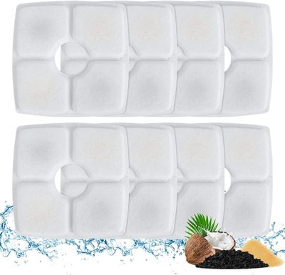 BONBELONG Filtr do fontanny dla kotów, filtr do fontanny do picia, dla kotów, psów, 8 sztuk