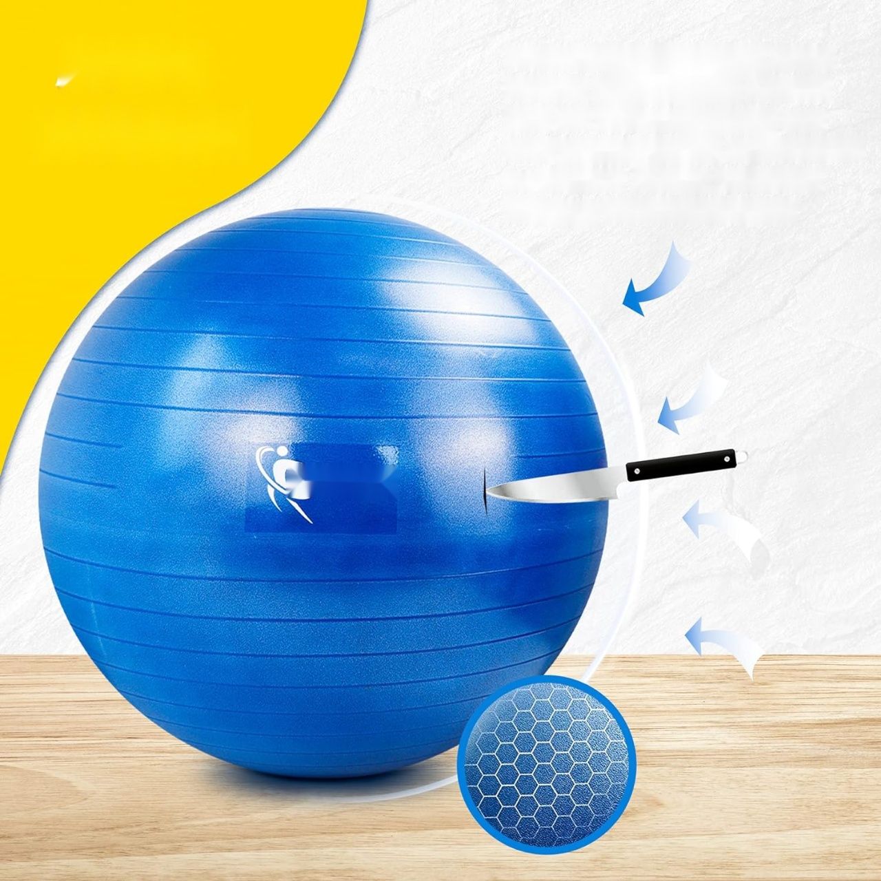 Jospo Piłka gimnastyczna z pompką, 55/65/75/85 cm, do 350 kg.