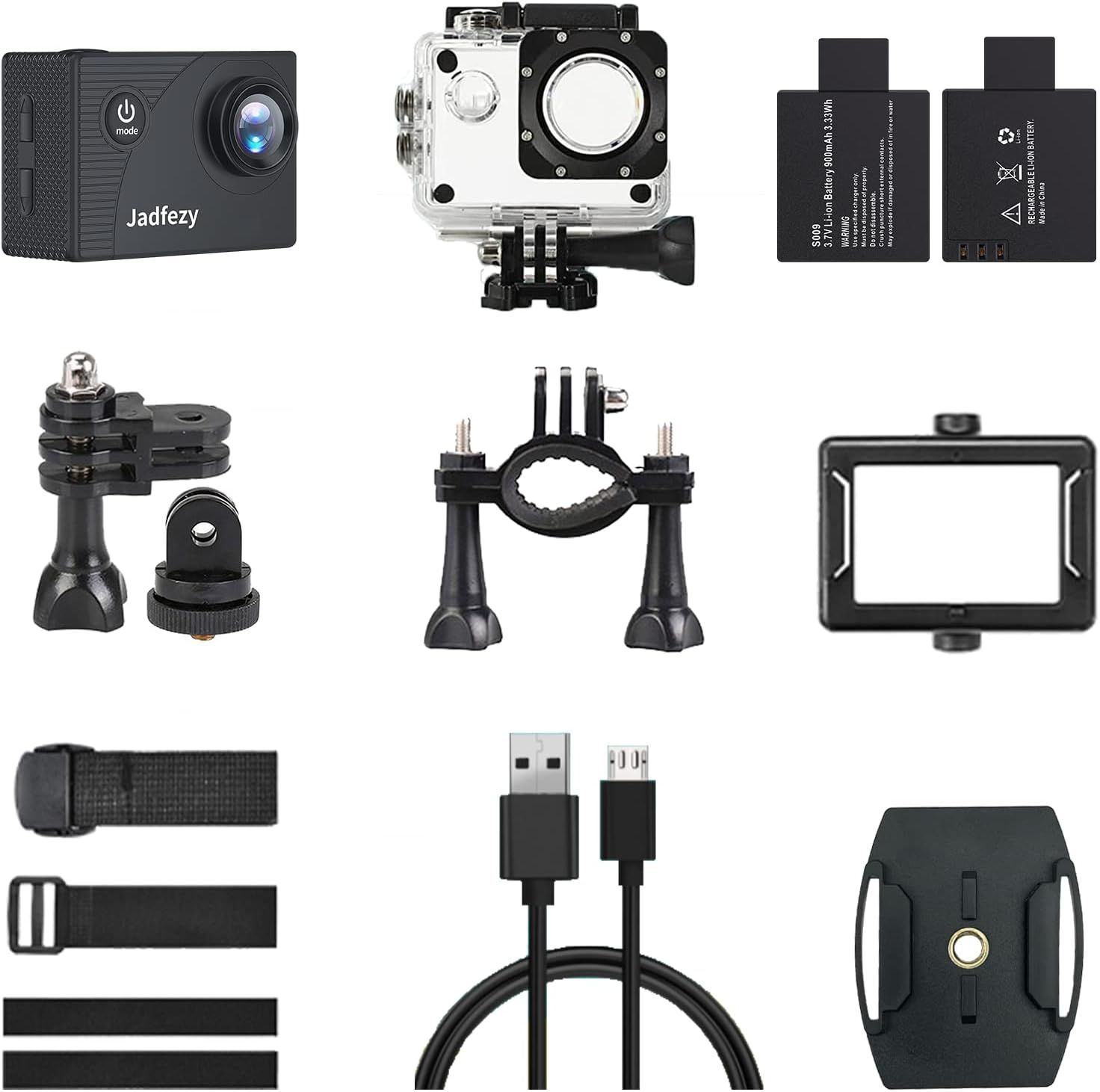 Jadfezy Kamera sportowa 1080P wodoodporna