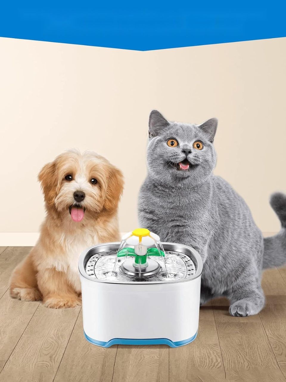 BONBELONG Filtr do fontanny dla kotów, filtr do fontanny do picia, dla kotów, psów, 8 sztuk