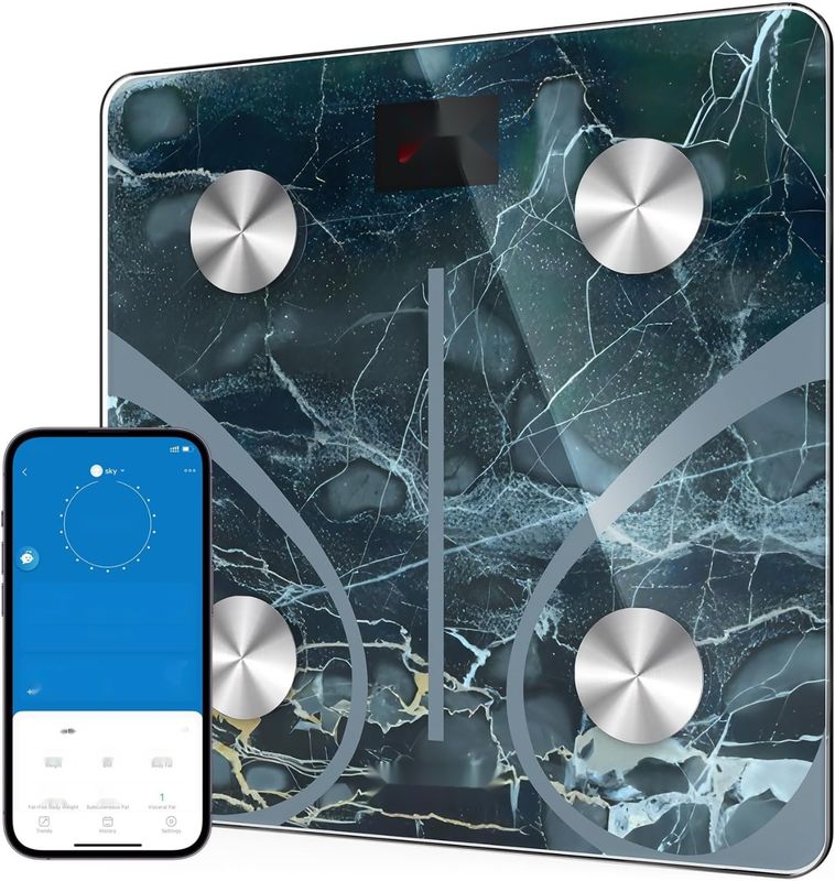 Waga RENPHO Bluetooth mierzy tłuszcz, BMI, masę mięśniową.