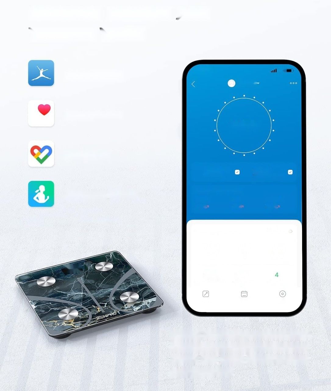 Waga RENPHO Bluetooth mierzy tłuszcz, BMI, masę mięśniową.