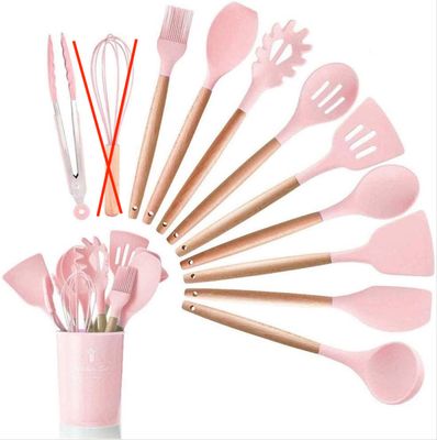 JUYILSU Zestaw 12-elementowych silikonowych przyborów kuchennych.