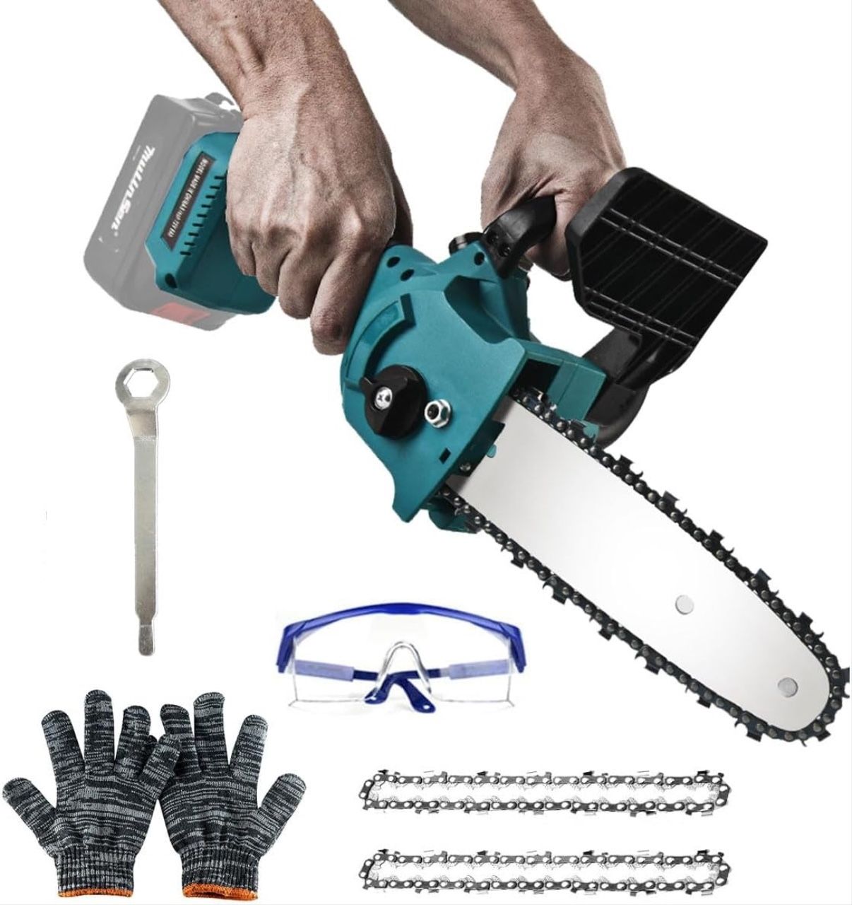 Uszkodzona Mini bezszczotkowa piła łańcuchowa 8 cali