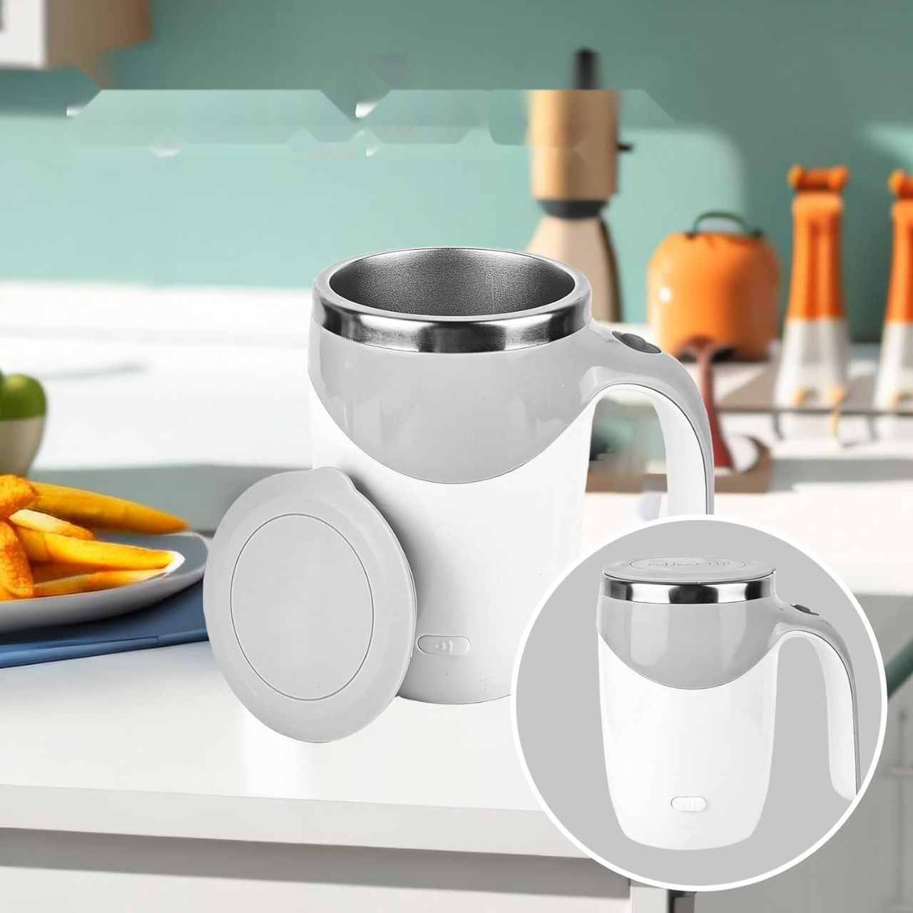 Delamiya Samomieszący Kubek 380 ml, USB Ładowalny, Elektryczny.