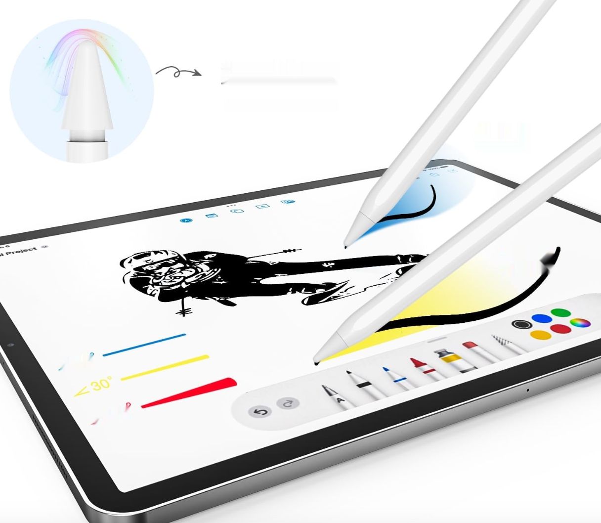 Ołówek iPad 2. gen. z Szybkim Ładowaniem i Odrzucaniem Dłoni