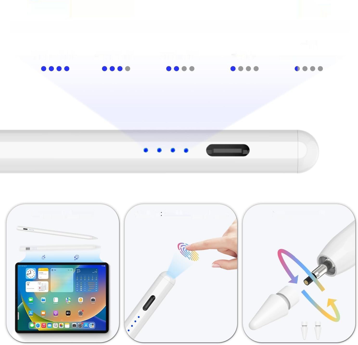 Ołówek iPad 2. gen. z Szybkim Ładowaniem i Odrzucaniem Dłoni