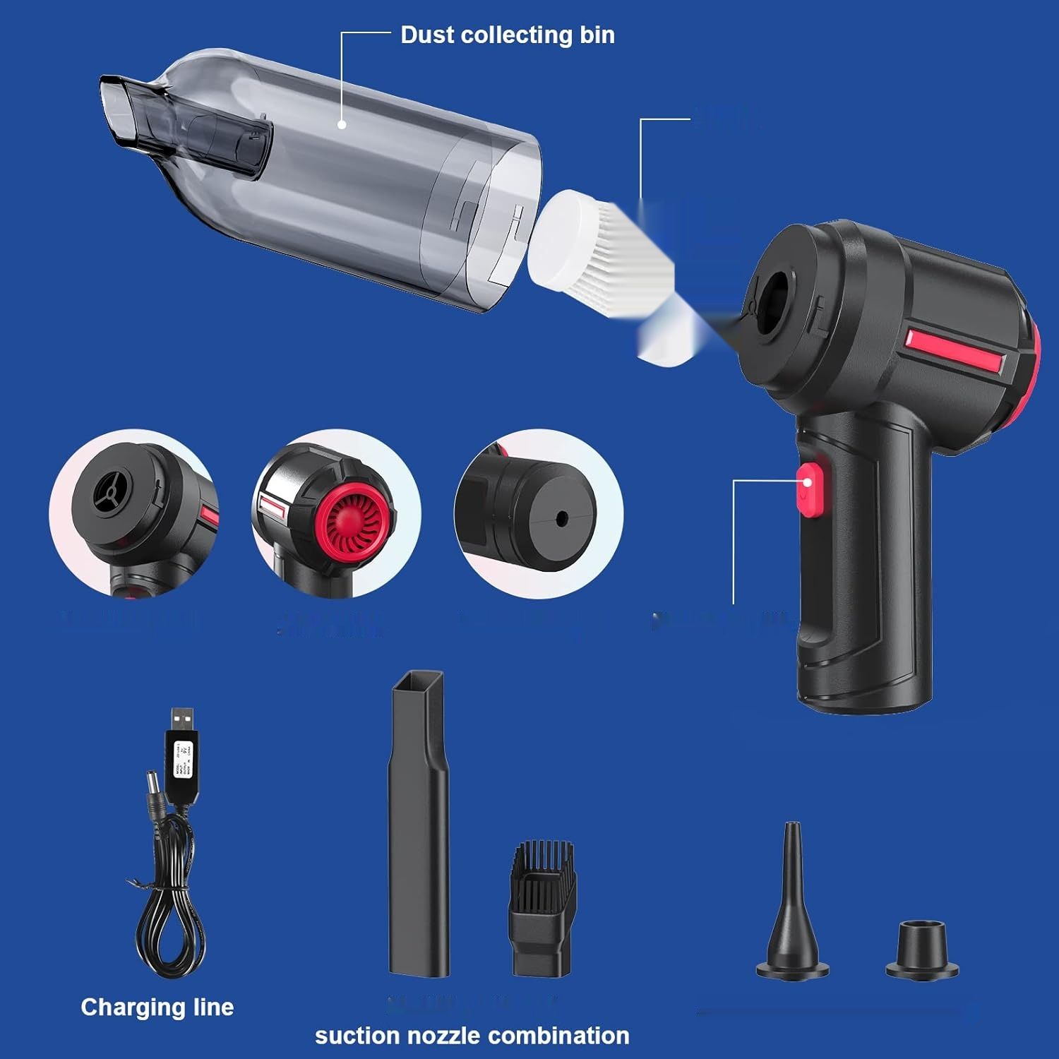 Mini odkurzacz ręczny RaMokey, bezprzewodowy, dla zwierząt.