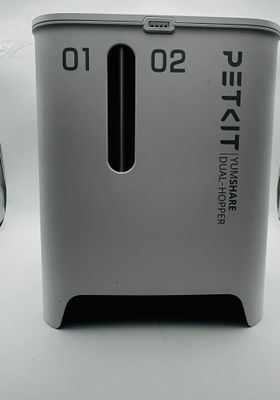 Uszkodzony PETKIT 5L Automatyczny Podajnik z Kamerą, 2 Misy, 1080P HD, AI Lokalizacja.