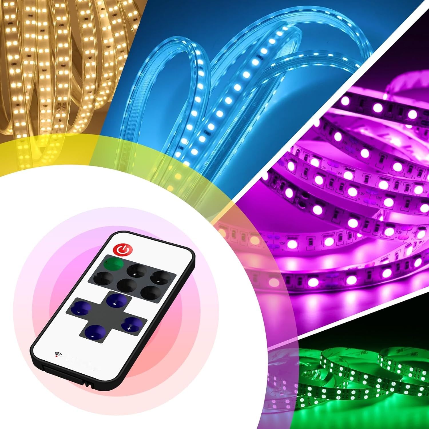 VIPMOON RF LED kontroler monochromatyczny z pilotem do ściemniania LED 3528 5050