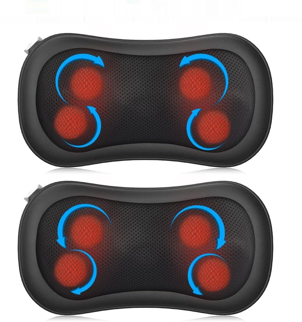 RENPHO poduszka do masażu Shiatsu, 3 prędkości, funkcja grzania, do szyi i pleców.