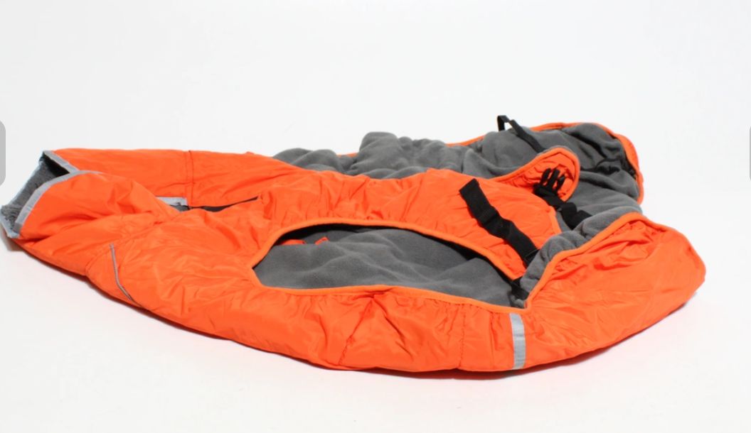 QBLEEV Zimowa kurtka dla psa, pomarańczowe 2XL