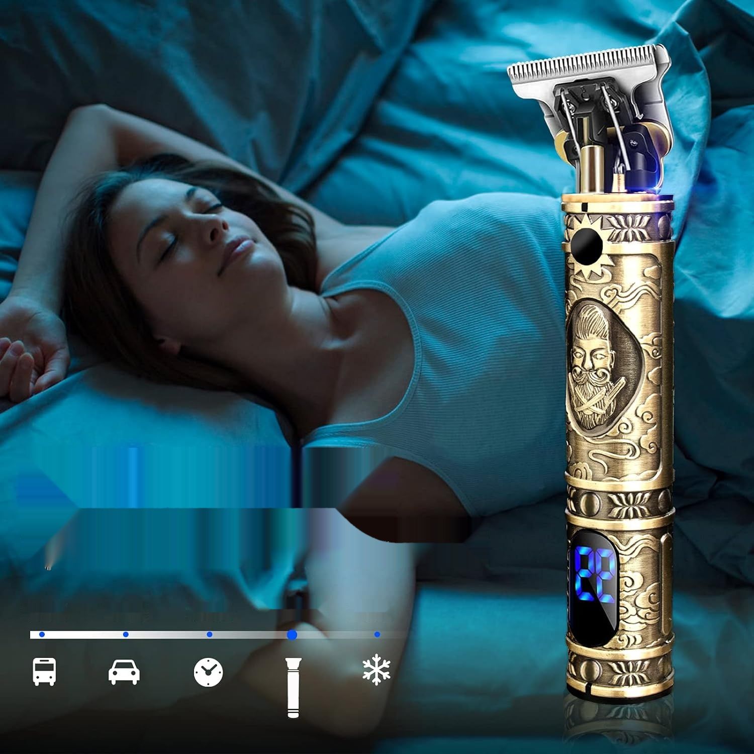 Maszynka do Strzyżenia, Profesjonalny Trymer do Brody, Akumulatorowy (1#)