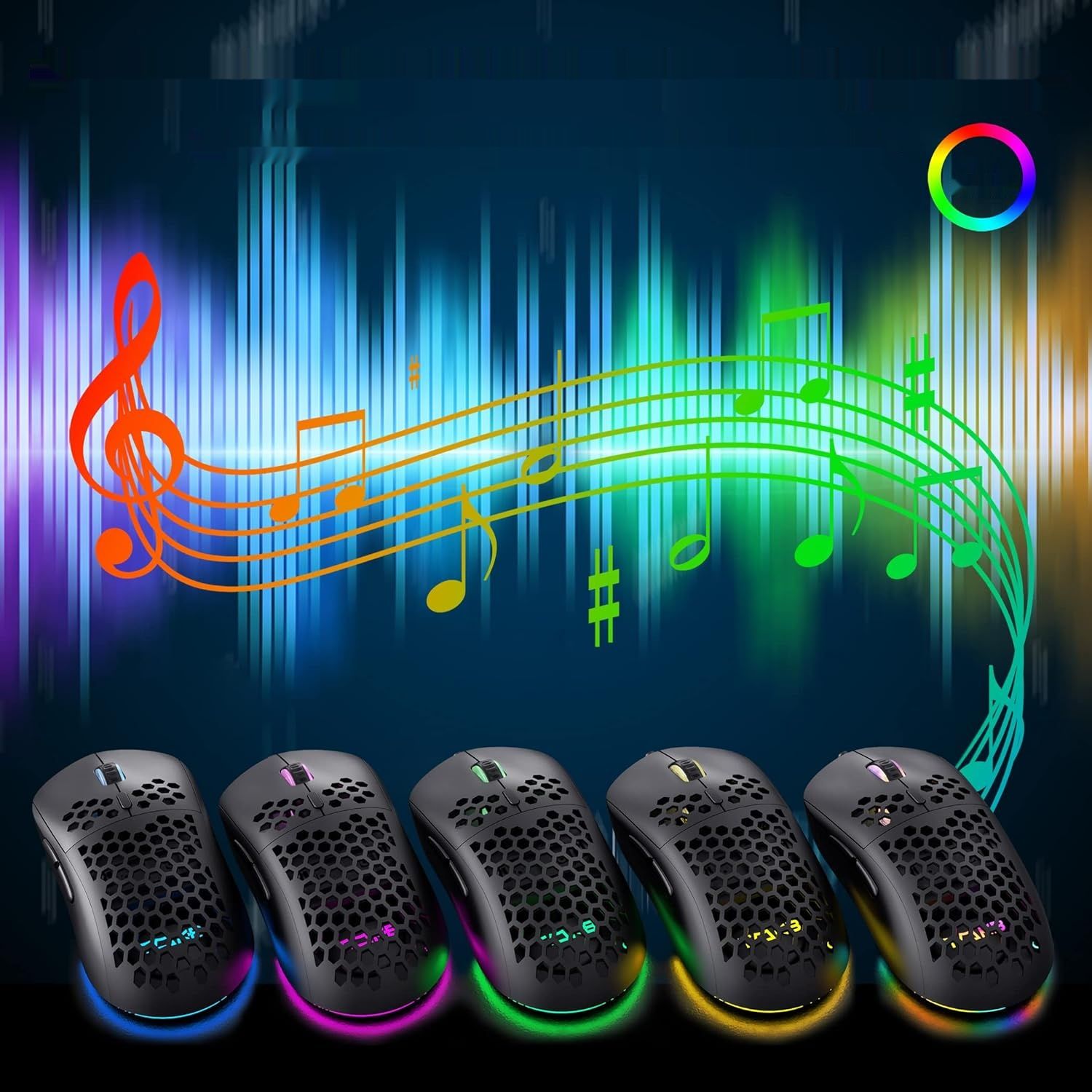 TMKB M1se Gaming Mouse, 12800 DPI, 6 programowalnych przycisków, RGB, czarna